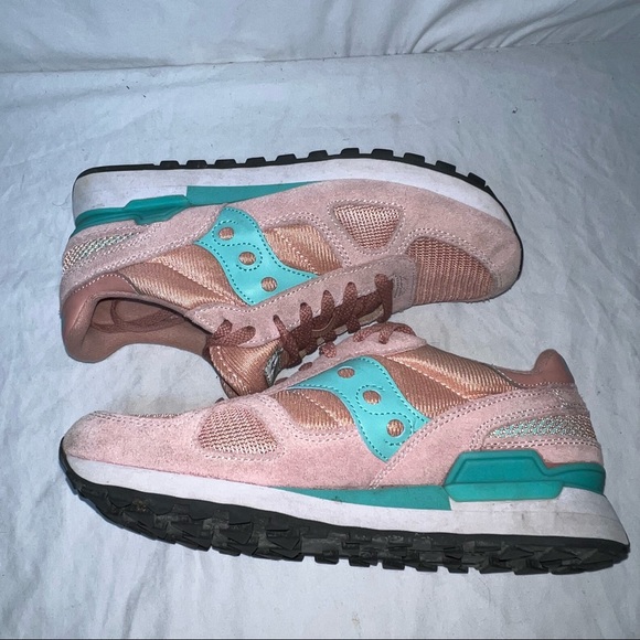 Women’s Saucony Shadow Original Pink Green S1108-643 Size 8.5 - Picture 5 of 9